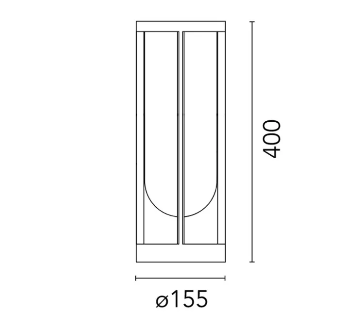 Borne, In Vitro, vert forêt, IP65, LED, 2700K, 667 lm, Ø15,5cm, H40cm - Flos