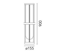 Borne, In Vitro, vert forêt, IP65, LED, 2700K, 667 lm, Ø15,5cm, H90cm - Flos