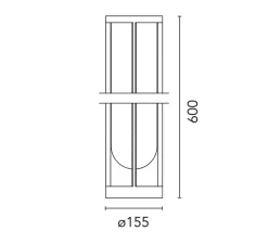 Borne, In Vitro, vert pâle, IP65, LED, 2700K, 667 lm, Ø15,5cm, H60cm - Flos