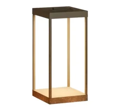 Borne, Lanterne Slim 267.01.OO, laiton, IP55, LED, dim, 2700K, 750 lm, L15cm, H37cm - Il Fanale