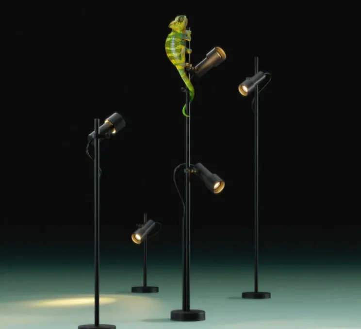 Borne, Palosanto B 5/83, noir, IP65, LED, dim, 2700K, Ø5,2cm, H83cm - Marset