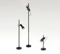 Borne, Palosanto B 5/30, noir, IP65, LED, dim, 2700K, Ø5,2cm, H30cm - Marset