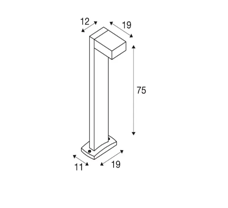 Borne, Quadrasyl 75, anthracite, IP44, L1919cm, H75cm - SLV
