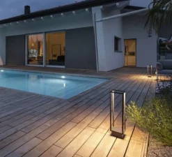 Borne, Quadrulo, anthracite, IP55, LED, 3000K, 340 lm, L14cm, H53cm - SLV