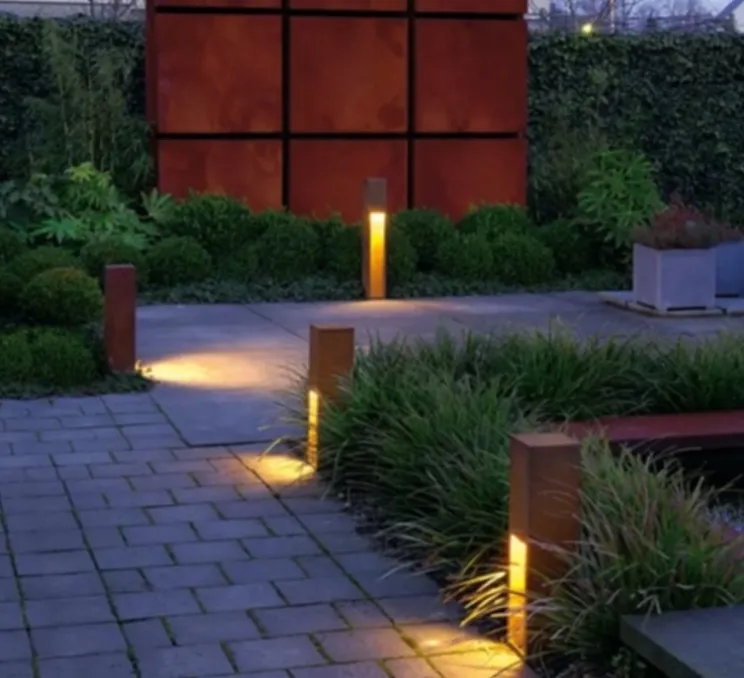 Borne, RUSTY® SLOT 50, rouille, IP44, Ø12cm, H50cm - SLV