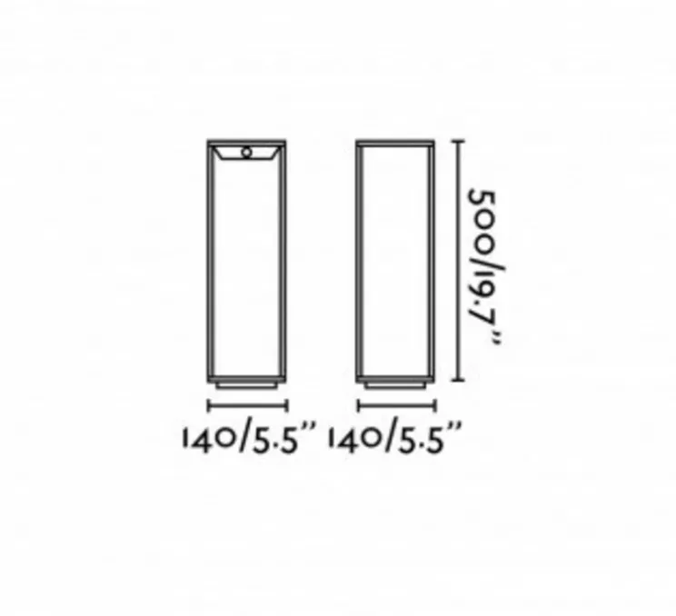 Borne, SAURA, gris foncé, IP54, L14cm, H14cm - Faro