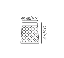 Borne, Shadow, gris, Ø245cm - FARO