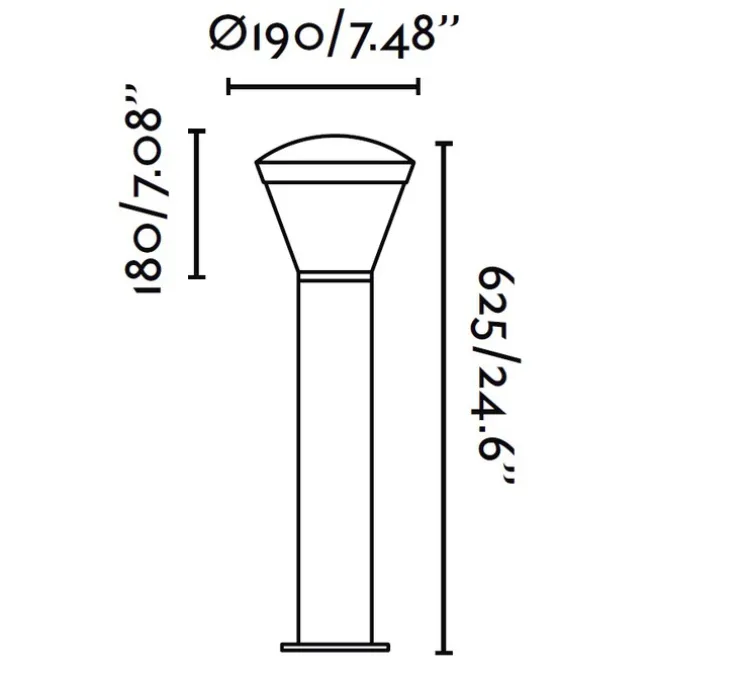 Borne, Shelby, noir, H63cm - FARO