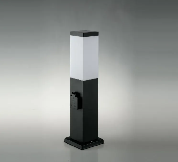 Borne, Station, gris, IP44, Ø12cm, H45cm - Nedgis