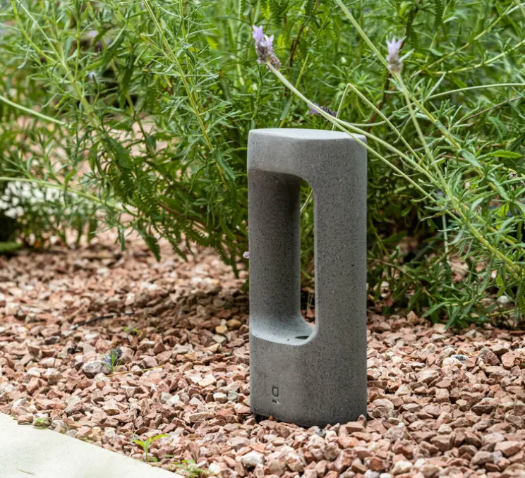 Borne, Totem 285, gris, IP55, LED, 2700K, 370 lm, L15cm, H28,5cm - Faro