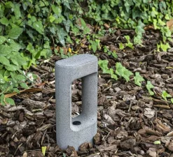 Borne, Totem 285, gris, IP55, LED, 2700K, 370 lm, L15cm, H28,5cm - Faro