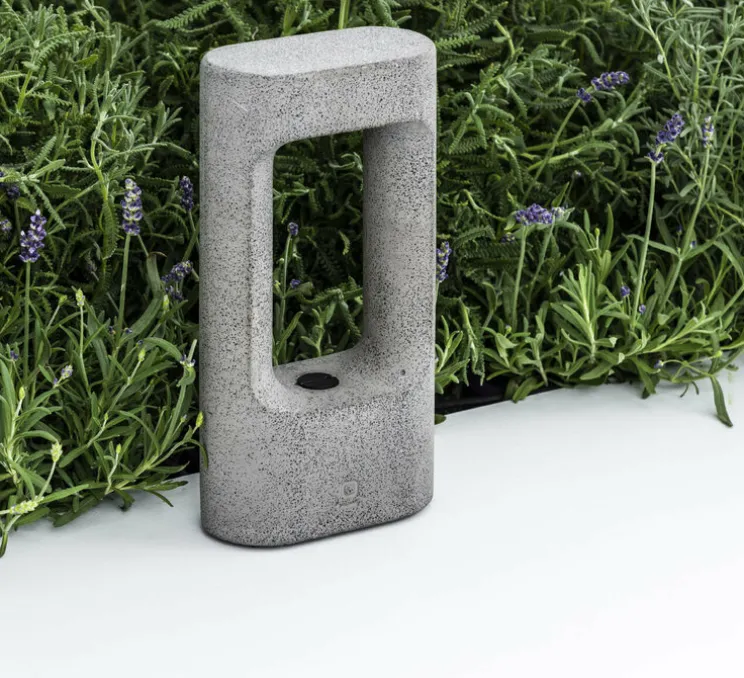 Borne, Totem 285, gris, IP55, LED, 2700K, 370 lm, L15cm, H28,5cm - Faro