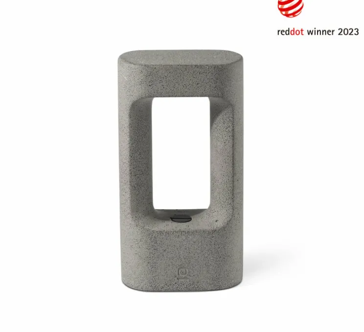 Borne, Totem 285, gris, IP55, LED, 2700K, 370 lm, L15cm, H28,5cm - Faro