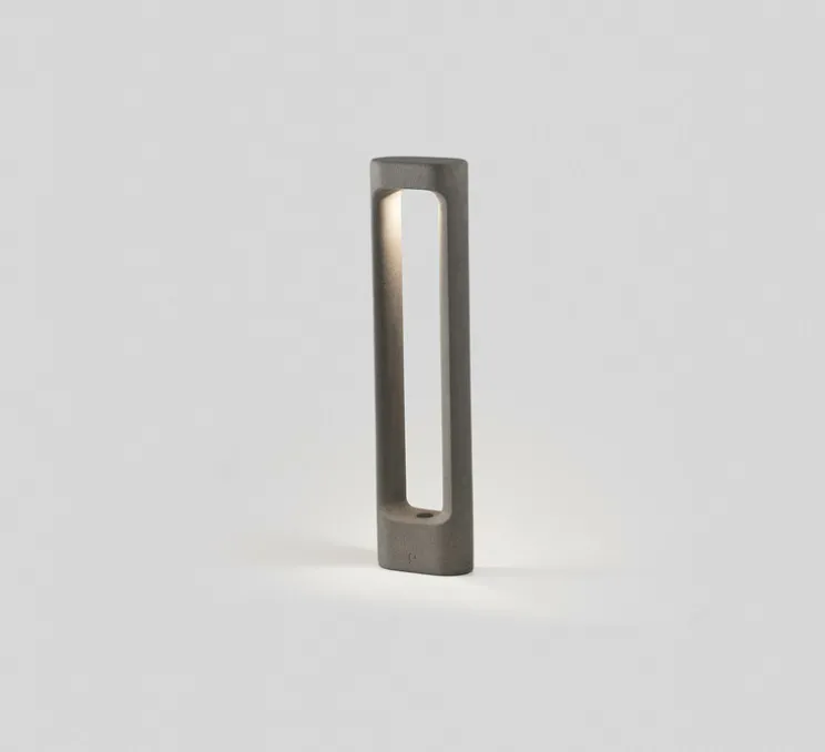 Borne, Totem 611, gris, IP55, LED, 2700K, 370 lm, L15cm, H61,1cm - Faro
