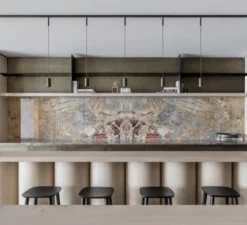 Composition, Rail, Pista, Spots Minude suspendu, noir, bronze, LED, dim, 2700K, 2975 lm, L300cm, H2,1cm - Modular