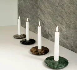 Duo de Lampes Bougie, Taper, blanc, Ø2,3cm, H15cm, LED, dim, 2400K, 6 lm-Uyuni