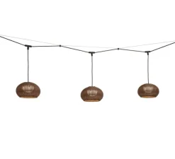 Guirlande lumineuse, Garota Catenary S/27/4L, noir, marron, IP66, LED, 2700K, 450 lm, L500cm, H70cm - Bover