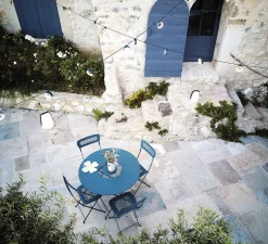 Guirlande lumineuse, HOOP, bluetooth, bleu acapulco, IP54, LED, 3000K, 960lm, Ø1200cm, H9,6cm - FERMOB