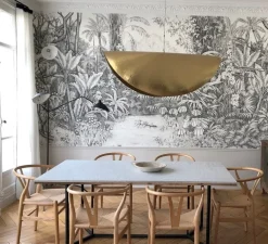 Lampadaire, 3 bras pivotants, noir, H210cm - Serge Mouille