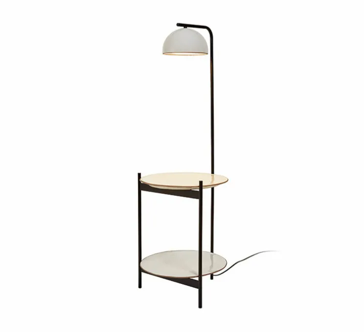 Lampadaire, Absis P, noir et blanc, Ø32cm, H105cm - Luxcambra