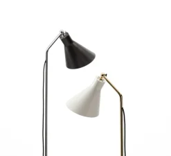 Lampadaire, Alzabile, blanc brillant, laiton, marbre blanc, LED, 2700K, 806lm, L38cm, H216cm - Tato Italia