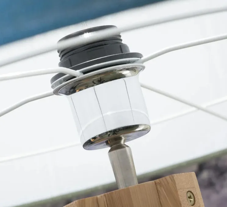 Lampadaire, Annapurna 6030, Bambou / lin blanc, H159cm - Good&Mojo