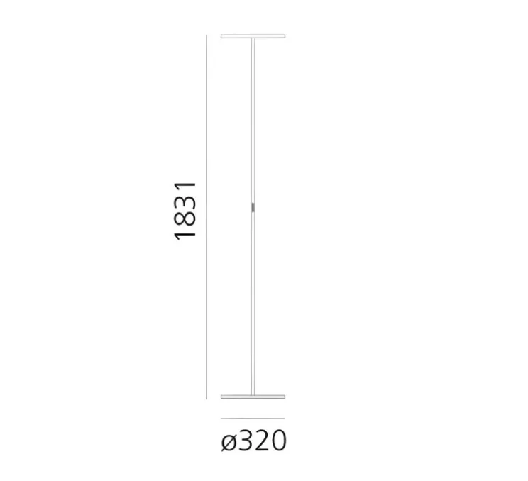 Lampadaire, Athena, blanc, LED, dim, 2700K, 3266 lm, Ø32cm, H183,1cm - Artemide