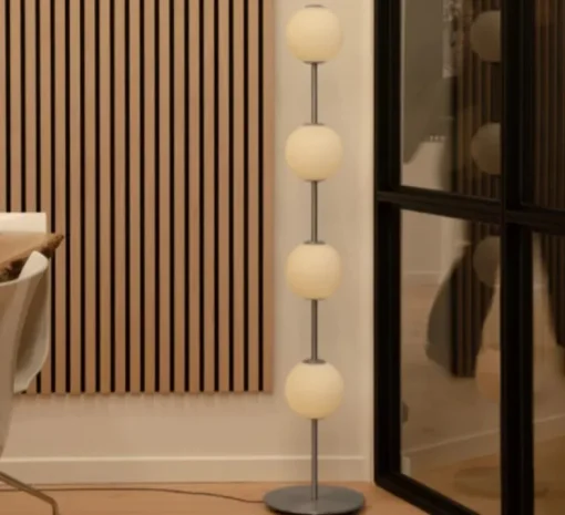 Lampadaire, Audrey, acier, LED, dim, 2700K, 1740 lm, Ø26cm, H127,6cm - Umage