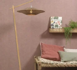 Lampadaire, Bali M, naturel et noir, L36cm, H176cm - Good&Mojo