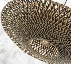 Lampadaire, Bali M, naturel et noir, L36cm, H176cm - Good&Mojo