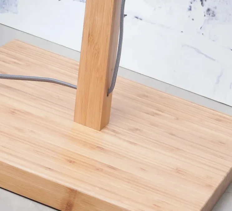Lampadaire, Bali M, naturel et noir, L36cm, H176cm - Good&Mojo