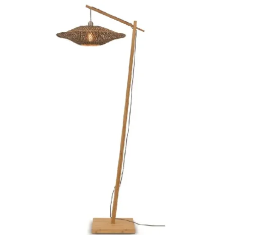 Lampadaire, Bali M, naturel et noir, L36cm, H176cm - Good&Mojo
