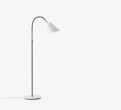 Lampadaire, BELLEVUE, blanc, laiton bronze, EDITION SPECIALE - 120ème ANNIVERSAIRE, H130cm - Andtradition