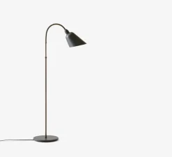 Lampadaire, BELLEVUE, gris pierre, laiton bronze, EDITION SPECIALE - 120ème ANNIVERSAIRE, H130cm - Andtradition