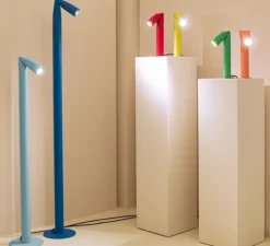 Lampadaire, Bender 160, bleu, LED, 2700K, L22cm, H160cm - Axolight