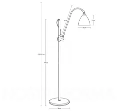 Lampadaire, Best-Lite BL3 small, blanc, Ø28cm, H113-152cm - Gubi