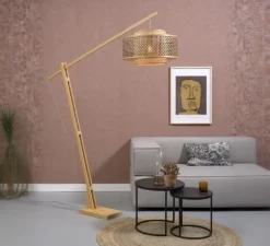 Lampadaire, Bhutan, naturel, L50cm, H207cm - Good&Mojo