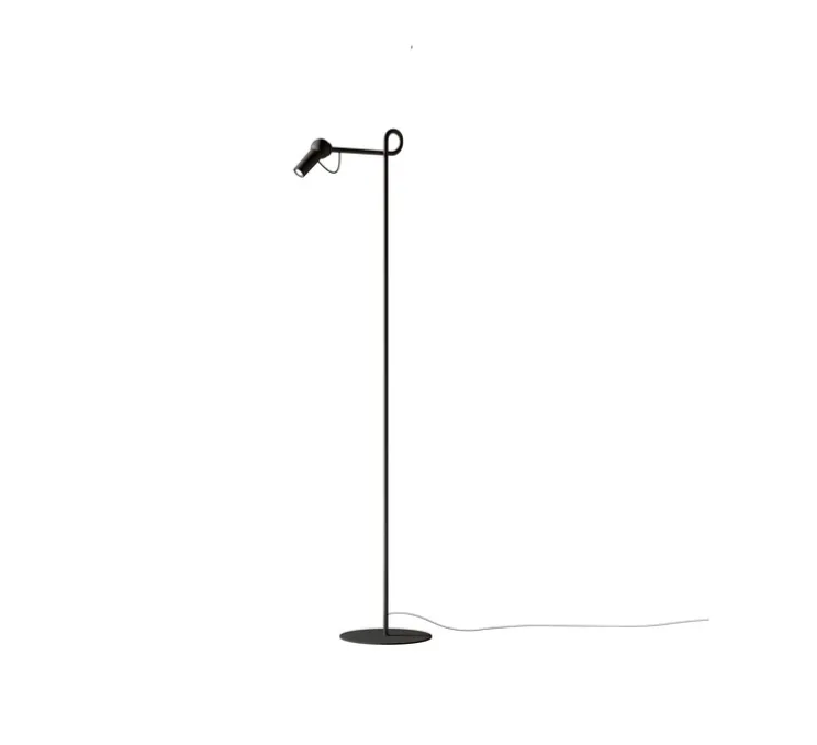 Lampadaire, Bird, noir, LED, dim, 2700K, 660 lm, L23cm, H126cm - KDLN