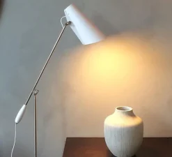 Lampadaire, Birdy, blanc, H133cm, L67cm - Northern