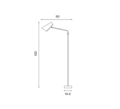 Lampadaire, Birdy Swing, noir, métal, L50cm, H133cm - Northern