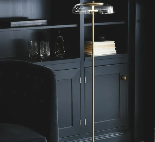 Lampadaire, Blossi, or, transparent, Ø29cm, H120cm - Nuura