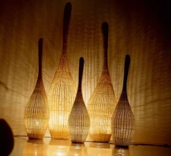 Lampadaire, Bolla M, naturel, Ø40cm, H155cm - GERVASONI