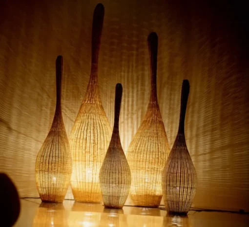 Lampadaire, Bolla M, naturel, Ø40cm, H155cm - GERVASONI