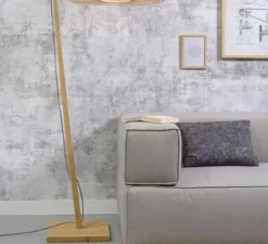 Lampadaire, Bromo, naturel, Ø60cm, H176cm - Good&Mojo