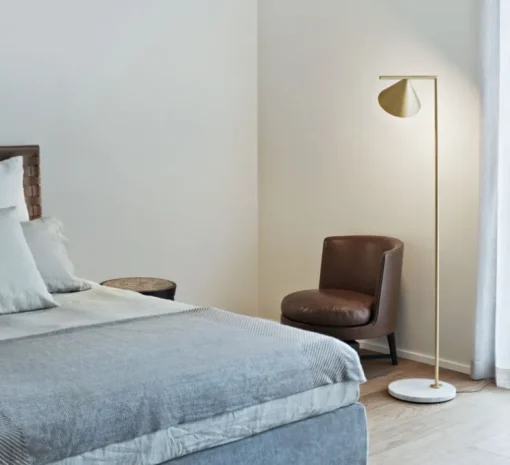 Lampadaire, Captain Flint, laiton, LED, 2700K, 557lm, Ø37,3cm, H153cm - Flos