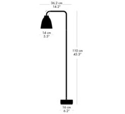 Lampadaire, Caravaggio Read, opal, Ø36,2cm, H110cm - FRITZ HANSEN