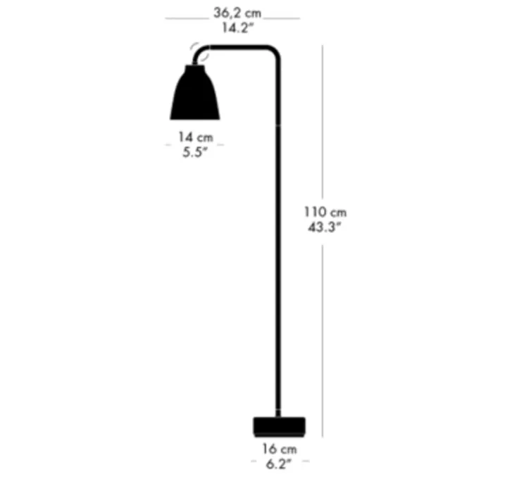 Lampadaire, Caravaggio Read, opal, Ø36,2cm, H110cm - FRITZ HANSEN