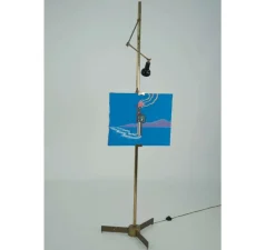 Lampadaire, Cavalletto, Réédition, laiton, L50cm, H209cm - Arredoluce