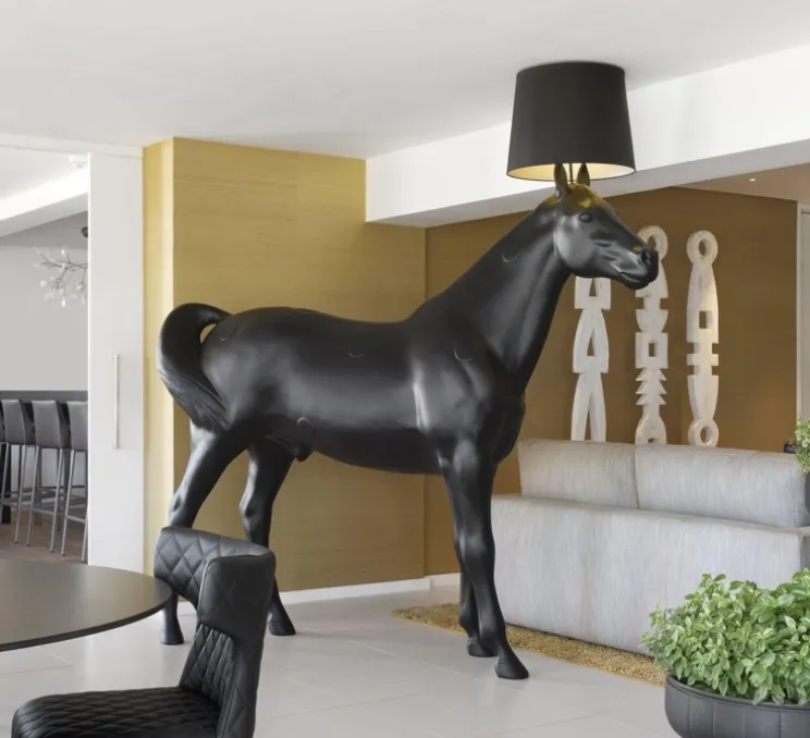 Lampadaire, Cheval, Horse Lamp, noir, L230cm, H240cm - Moooi