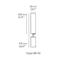 Lampadaire, Clope 09-40, laiton, LED, 2700K, 855 lm, Ø9cm, H67,5cm - CVL